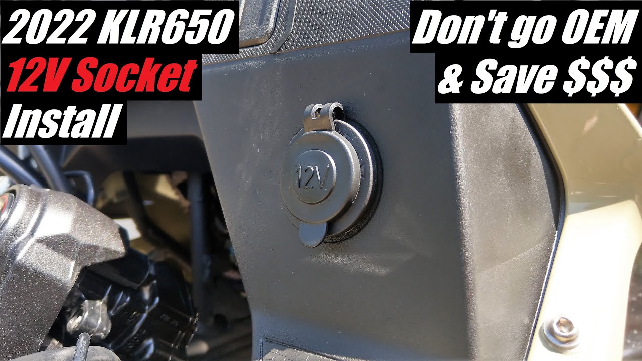 2022 Kawasaki KLR650 12V Socket Install & How To | Don't Buy OEM, Save $$$$