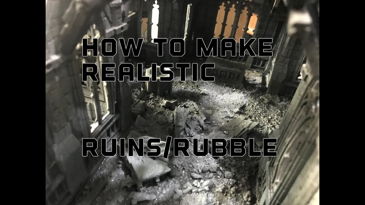 Realistic Ruins And Rubble Piles For Warhammer 40k, Historical And Fantasy Terrain