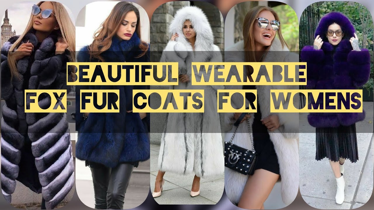 😍 Beautiful wearable fox fur coats for womens||semi formal outfit women @monicafashiongoogle