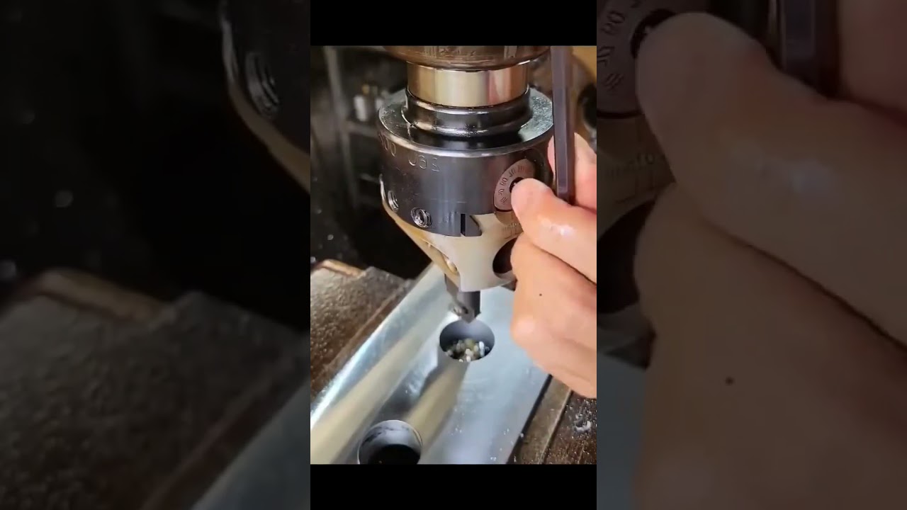 High speed drilling and boring operation.#machine #cncmachine #cnc #cncmachining #drilling #boring