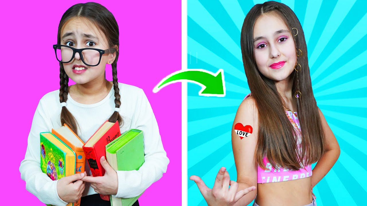 C&Oacute;MO HACERSE POPULAR EN LA ESCUELA || de NERD a POPULAR: momentos divertidos de la vida escolar