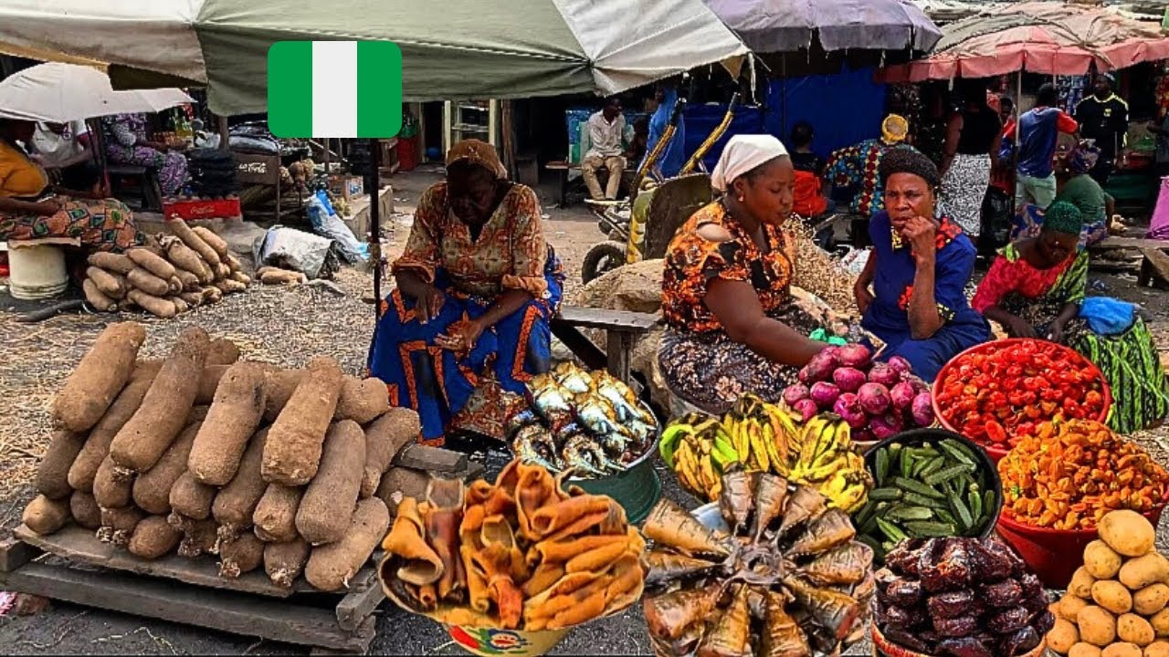 African Market in Nigeria 🇳🇬 West Africa