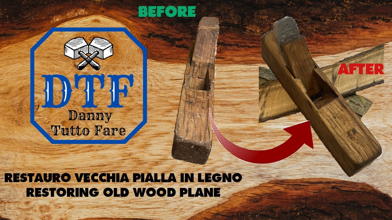 Restauro pialla in legno - Restoring old wood plane