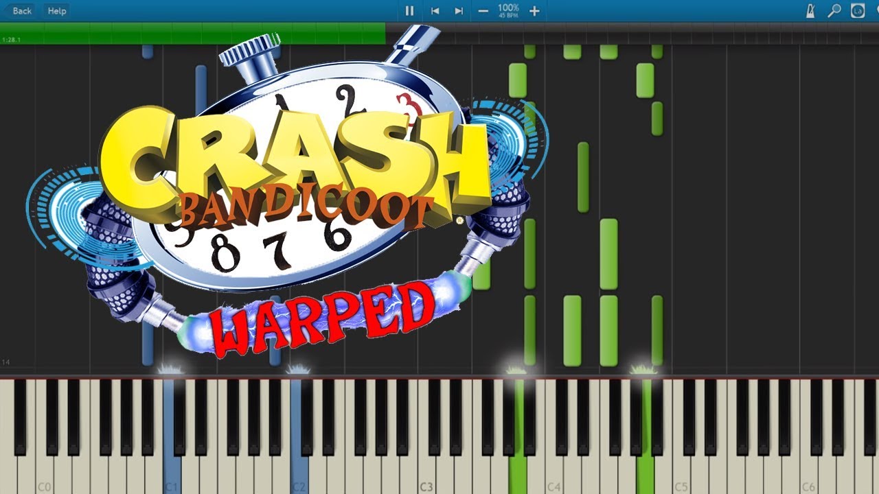Crash Bandicoot Warped Theme (Piano Tutorial)