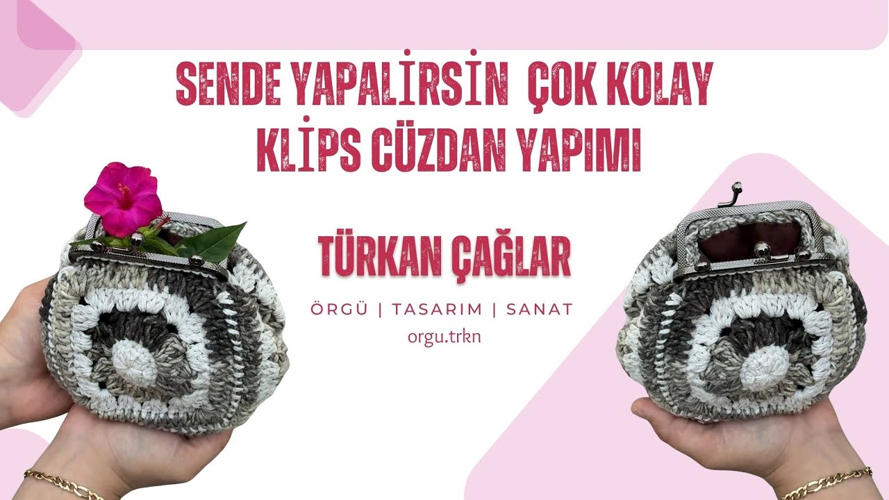 Sende Yapabilirsin! Çok Kolay Klips Cüzdan Yapımı | orgu.trkn