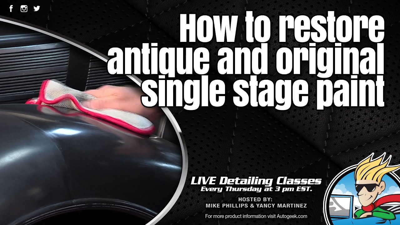 How to use Meguiars Mirror Glaze 7 Show Car Glaze to restore antique and original single stage paint