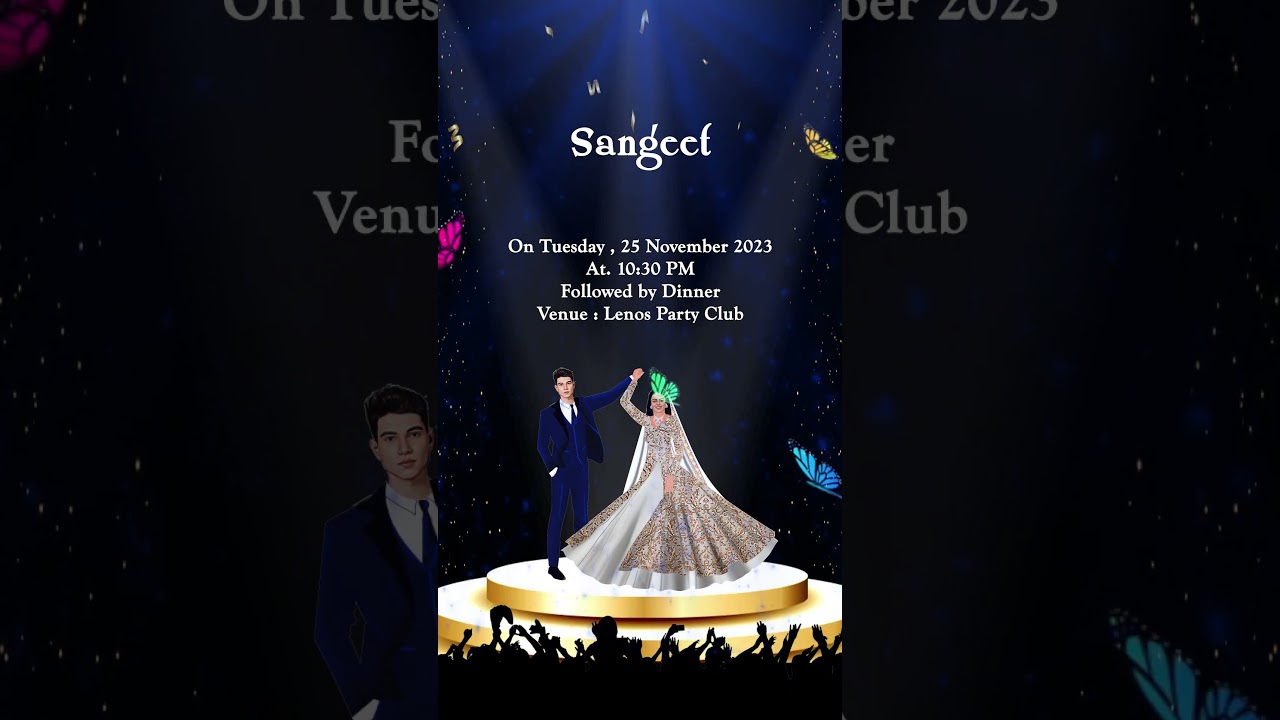 Destination Save the Date Video Invitation, Digital Animated E-Wedding Invite, | Invito AI-1006