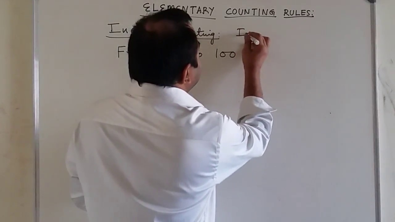 elementary counting rules. inclusive counting and exclusive counting.