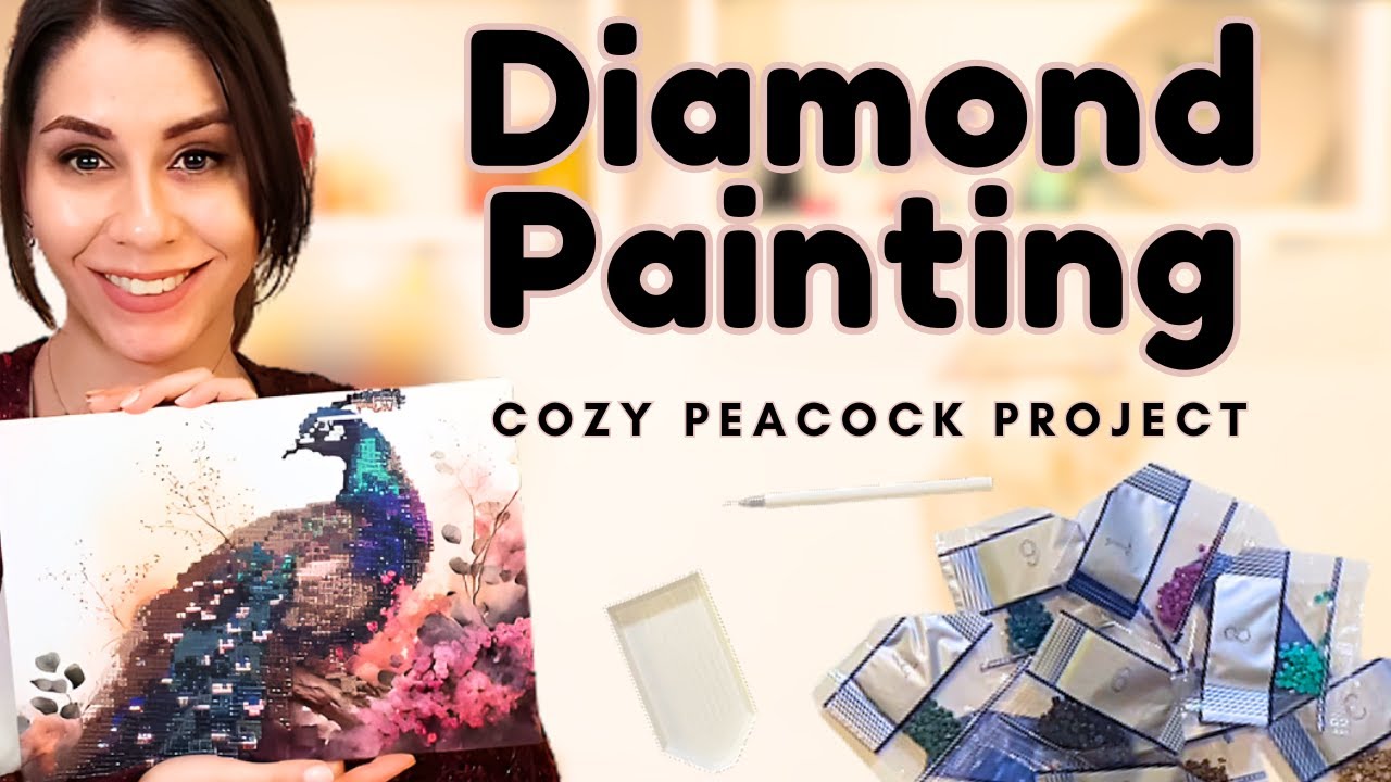 Diamond Painting a Peacock 🦚 | Cozy Craft & Chat