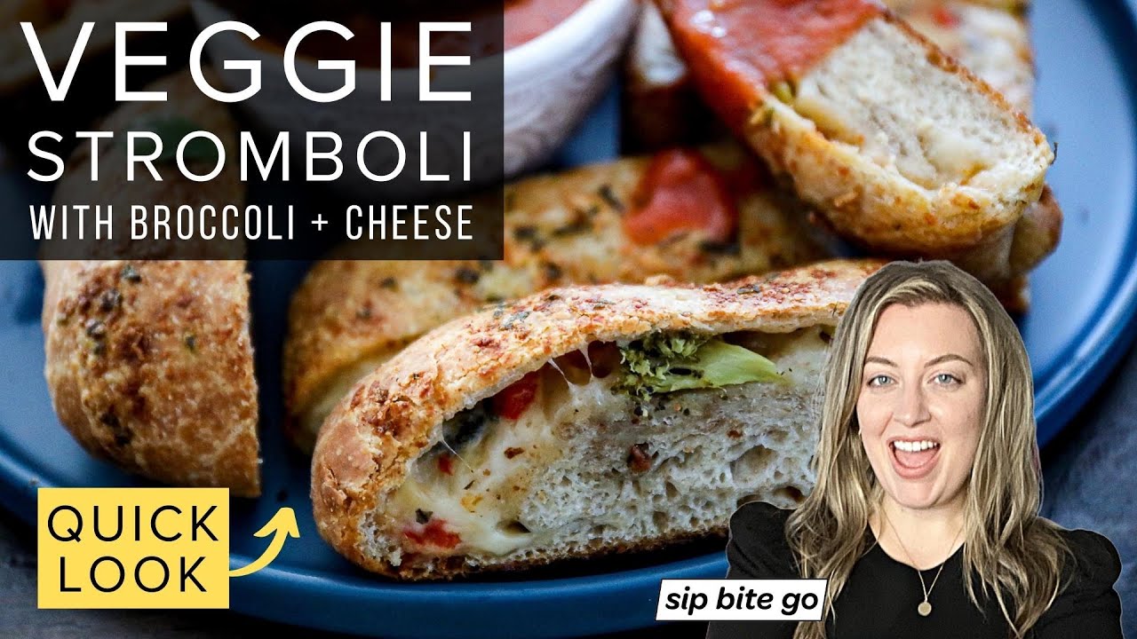 How To Make Homemade Veggie Stromboli (Cook With Me Recipe)