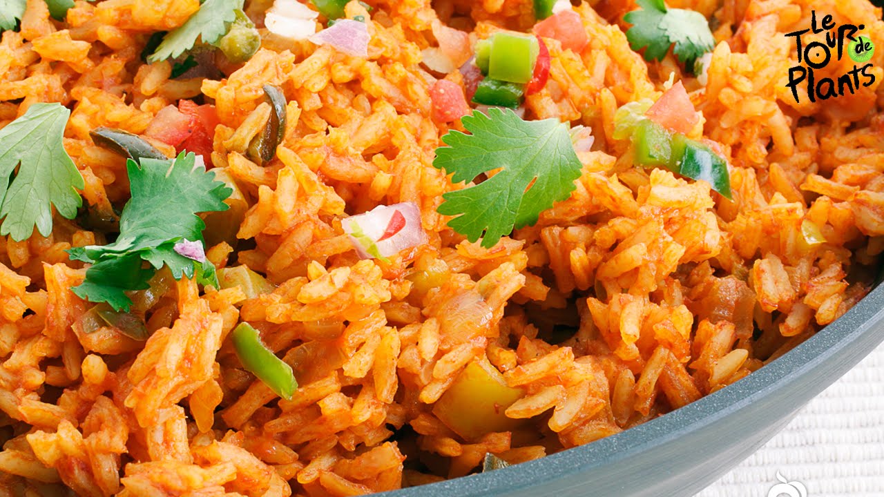 Spanish Rice (Mexican Rice) Using a Rice Cooker (Fat Free, Vegan, Oil Free) | One Minute Recipes