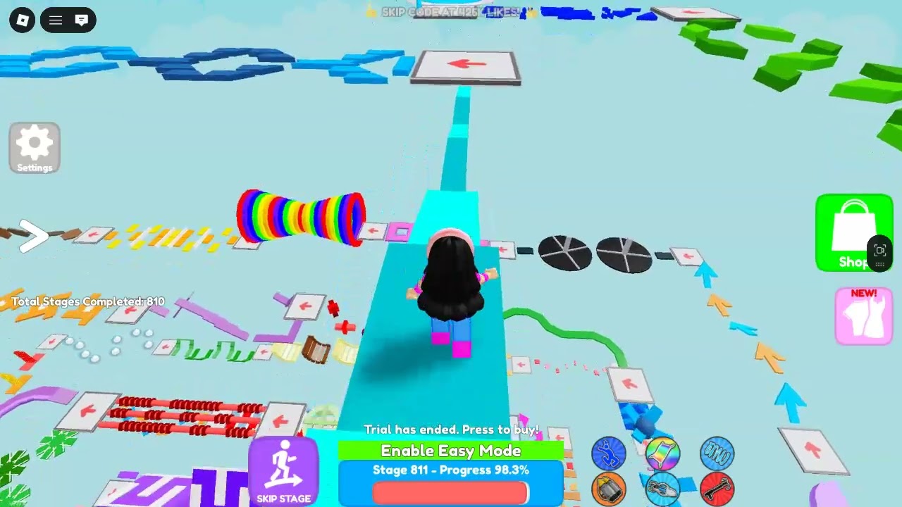 Mega easy obby | stage 800 ➡️ 825 | part 14 | roblox