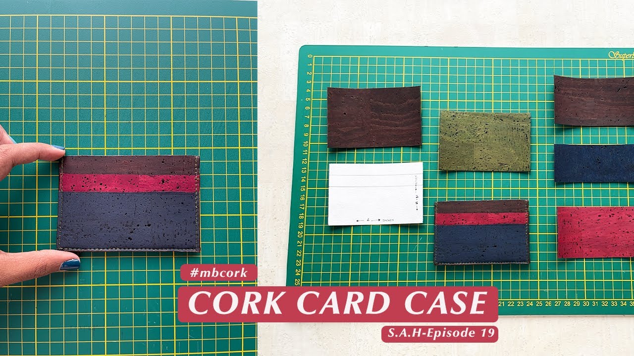 Sew At Home 19 - DIY Natural Cork Cardholder Case Vegan Wallet Made with Cork Fabric