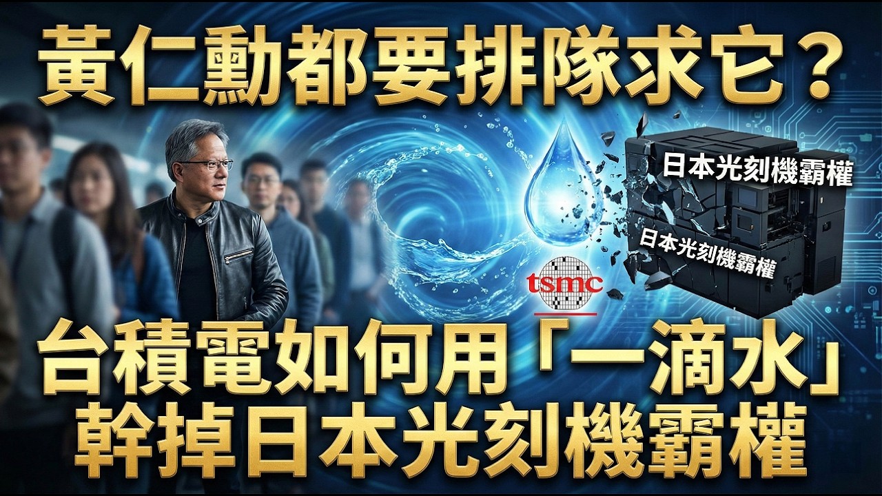 黃仁勳都要排隊求它？台積電如何用「一滴水」幹掉日本光刻機霸權