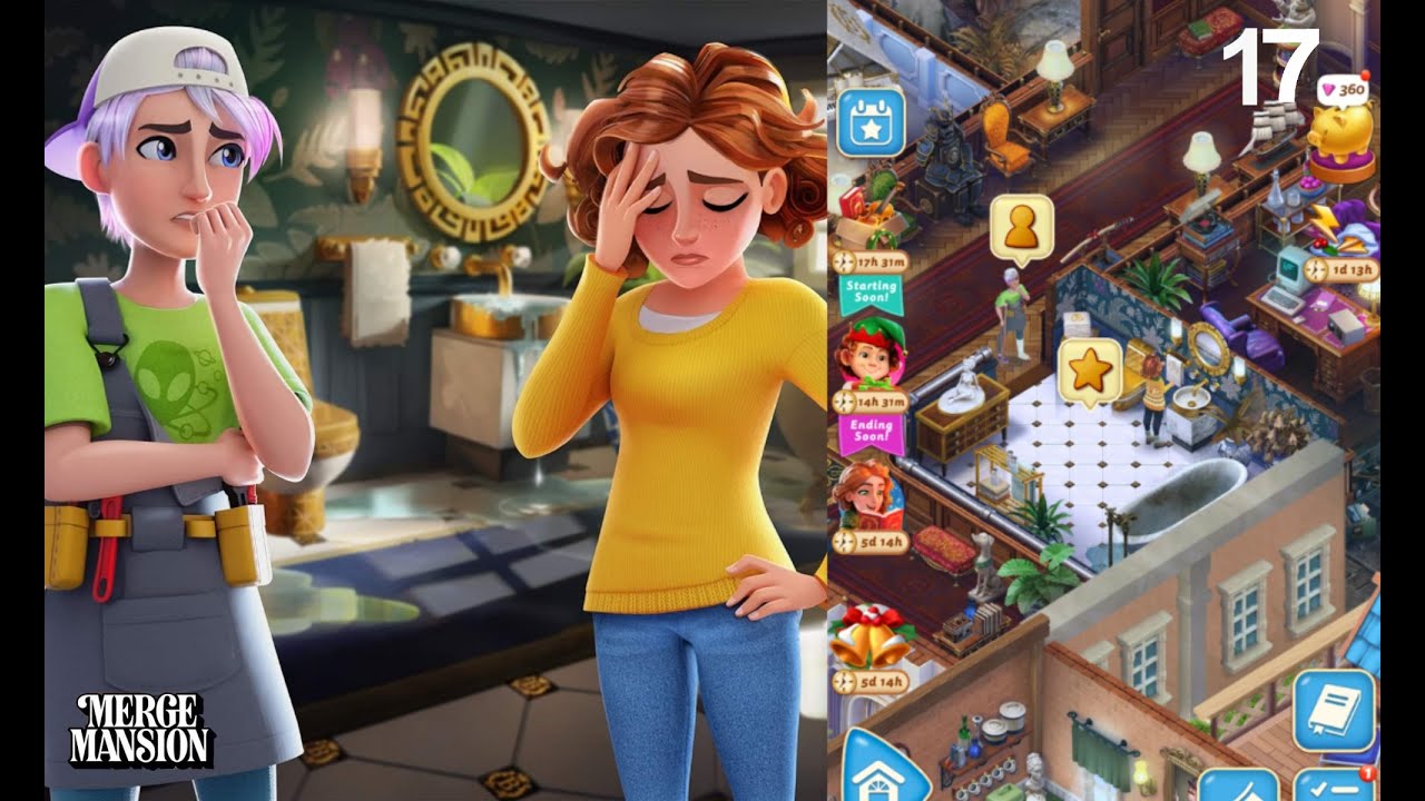 Merge Mansion |  Bathroom  Level 49 Part 422  🛁🚽