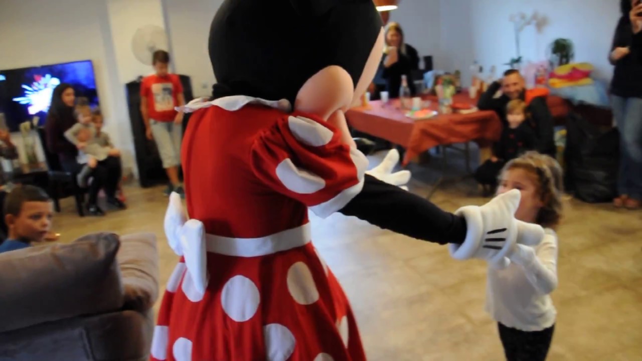 Mascotte Mickey Minnie Lyon et saint Etienne ( Club Minnie Mouse Anniversaire birthday  )