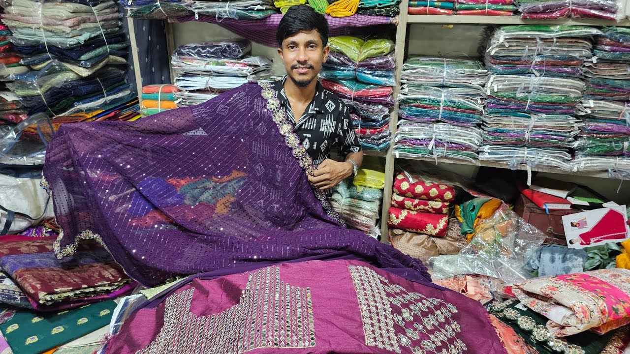 মাত্র ২০০ টাকায় ইন্ডিয়ান লট শাড়ি পাইকারি ভুলতা গাউছিয়া শাড়ির মার্কেট saree wholesale market bd 