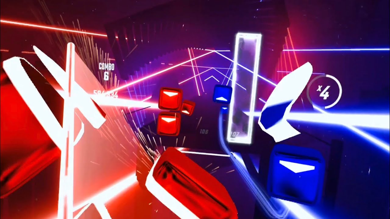 Checking out a hard difficulty song in Beat Saber(No Talking)