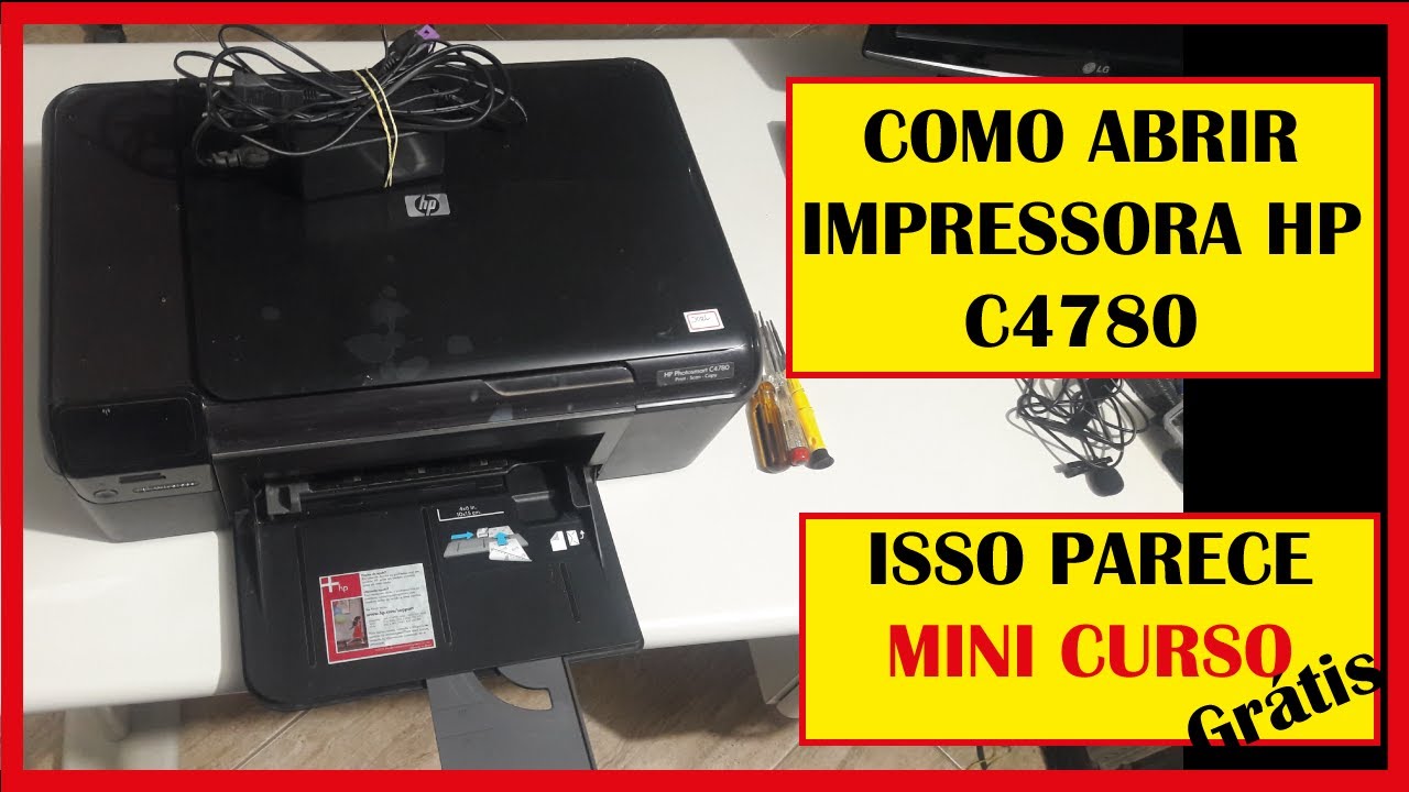 Como abrir impressora HP C4780 e analisar defeitos não puxa papel fazendo barulho retirando atuador