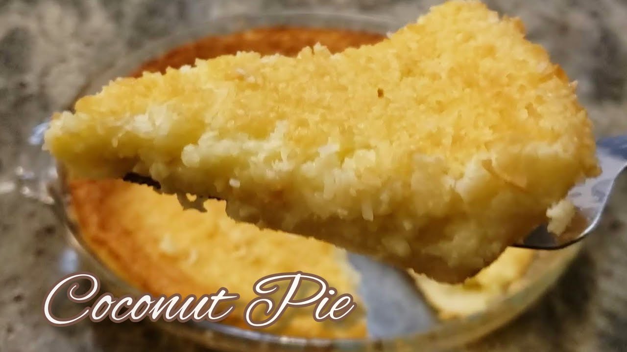 EASIEST PIE YOU WILL EVER MAKE | COCONUT CUSTARD PIE | IMPOSSIBLE PIE