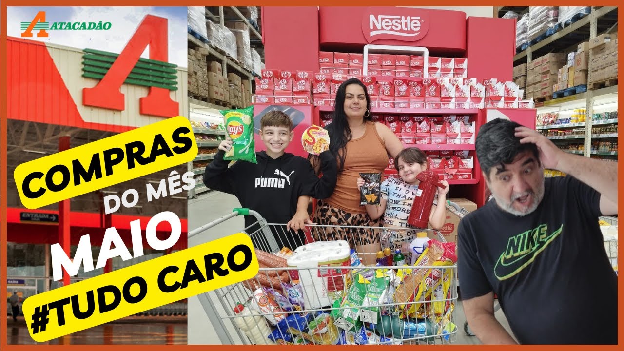 COMPRA DO MÊS / ATACADÃO / ENCHEMOS 2 CARRINHOS / TUDO CARO