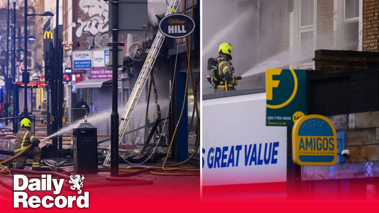 London takeaway fire leaves five people in hospital as two flats are damaged by blaze
