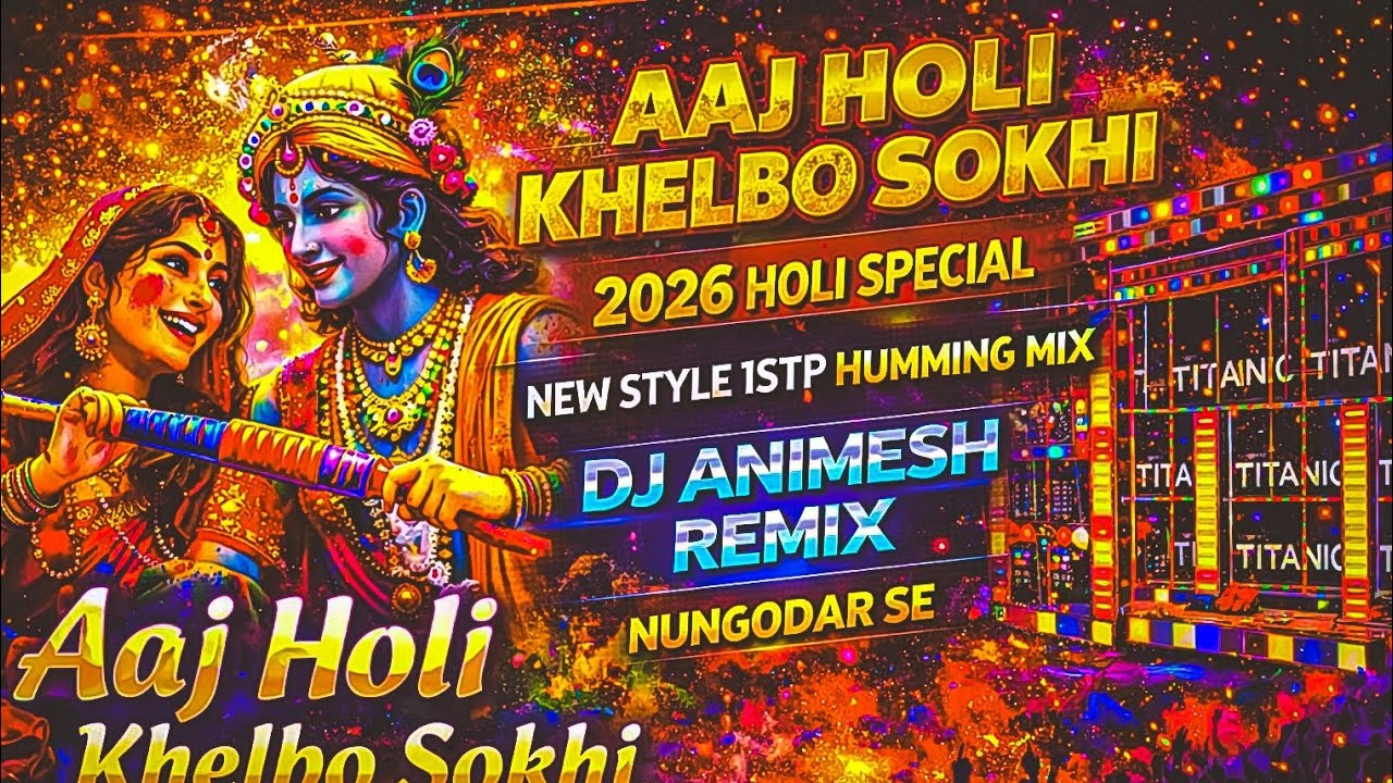Aaj Holi Khelbo Sokhi 2026 Holi Special  New Style 1STP Humming  Mix DJ ANIMESH REMIX {NUNGODAR SE}
