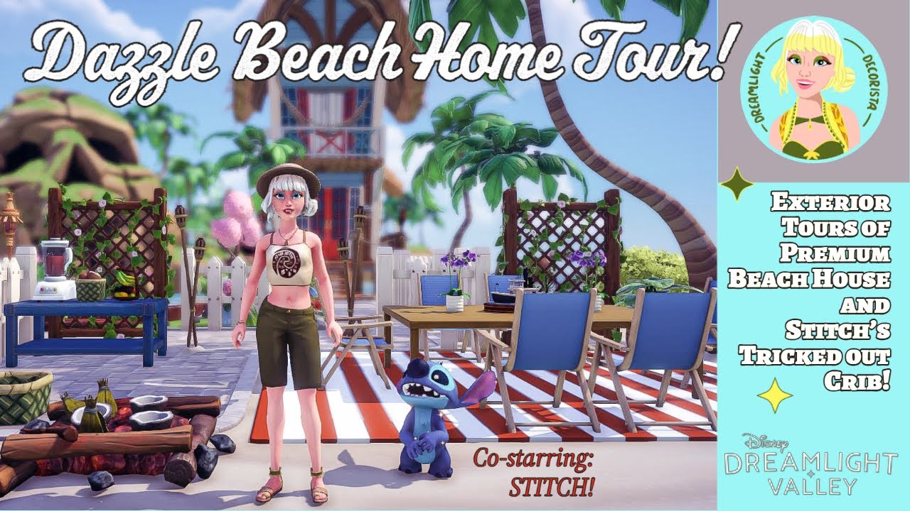 Beach House Exterior Tours, Take a tour of my Premium Beach House and Stitch's Digs. Dazzle Beach To