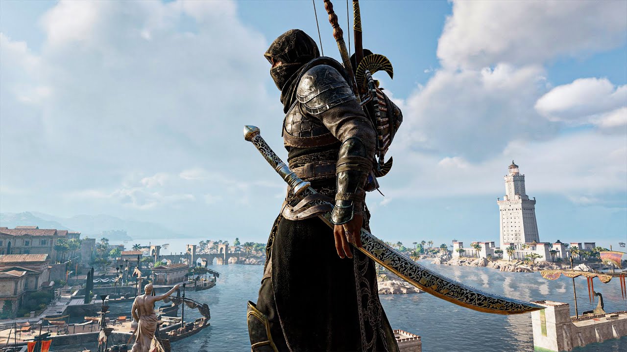 Assassin's Creed Origins - Master Black Hook Assassin Epic Stealth Kill and Combat Gameplay