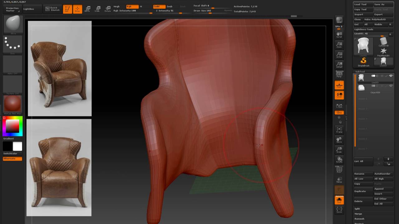 ZBrush отключение у кисти влияние на обратную сторону