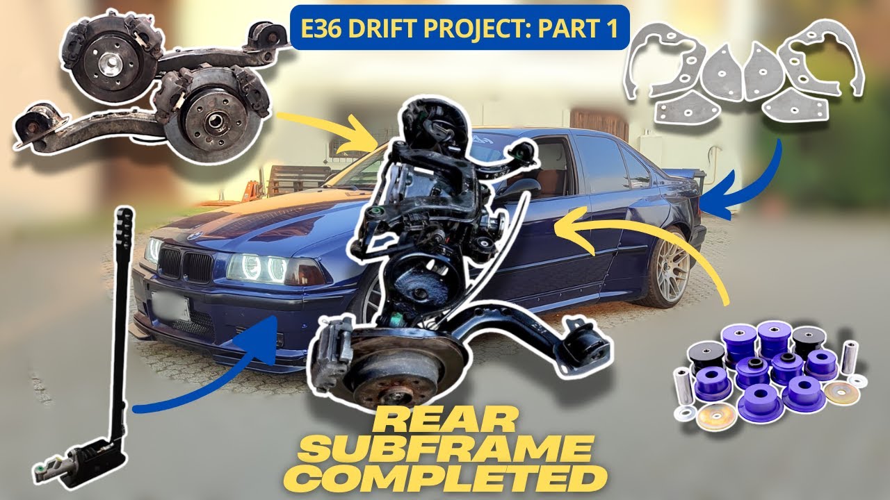E36 DRIFT PROJECT PART 1: HYDRAULIC HANDBRAKE/CHASIS REINFORCEMENT/POWERFLEX BUSHINGS!