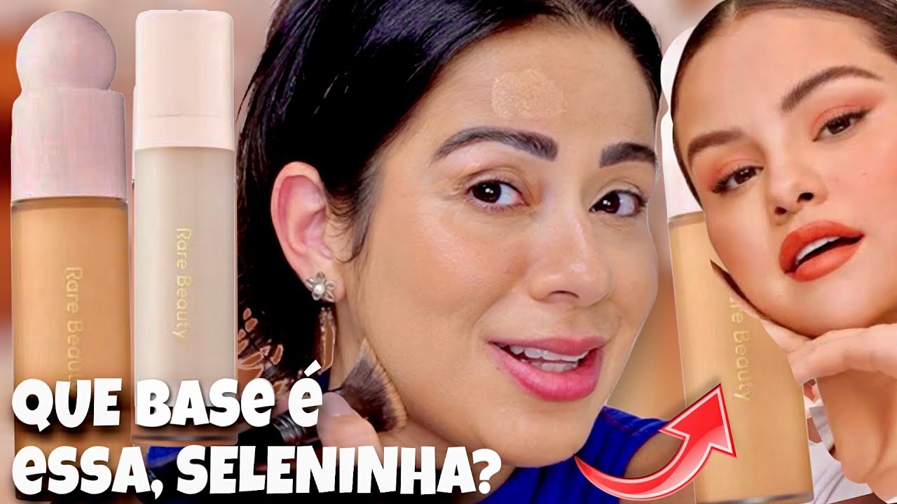 Testei MAKE RARE BEAUTY da SELENA GOMEZ | base , iluminador e mais