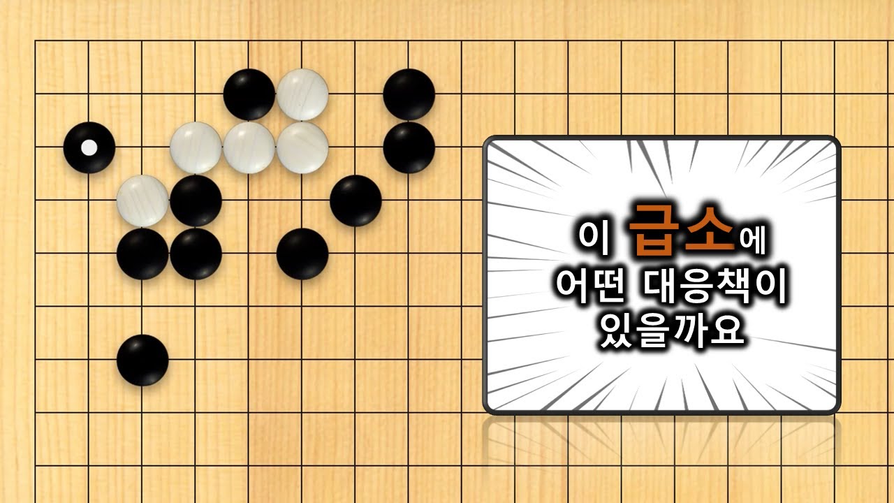 【3분 사활】바둑 중급문제 : 급소공격을 받아내는 수법을 찾아야 합니다