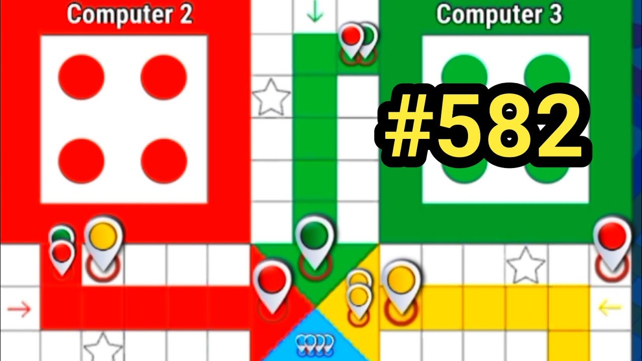 Tricks & Tips Ludo King | How to Win Ludo king 4 players gameplay|Ludo king #582 #ludoking #games 