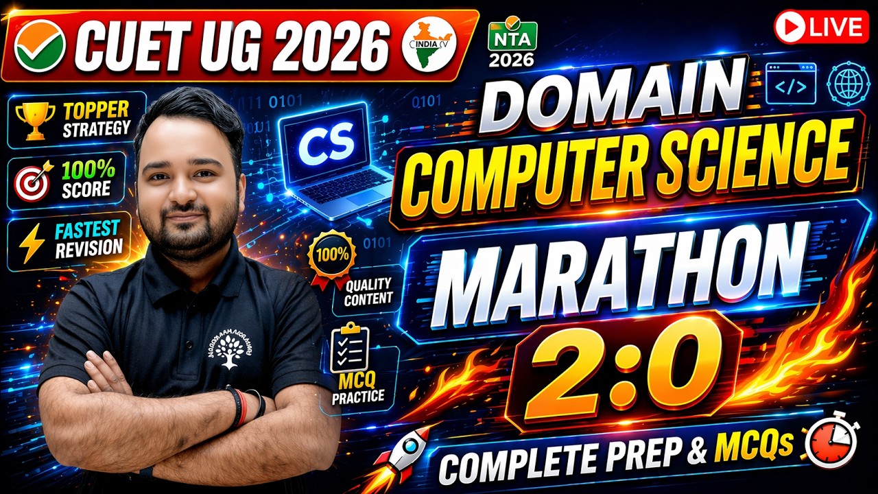 CUET UG 2026 Computer Science Marathon 2:0 Most Important Questions 🔥BY ABHISHEK SIR (BHU) #marathon