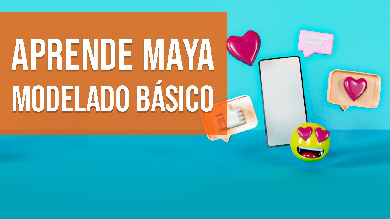 Modela iconos para redes sociales en 3D | Aprende Maya