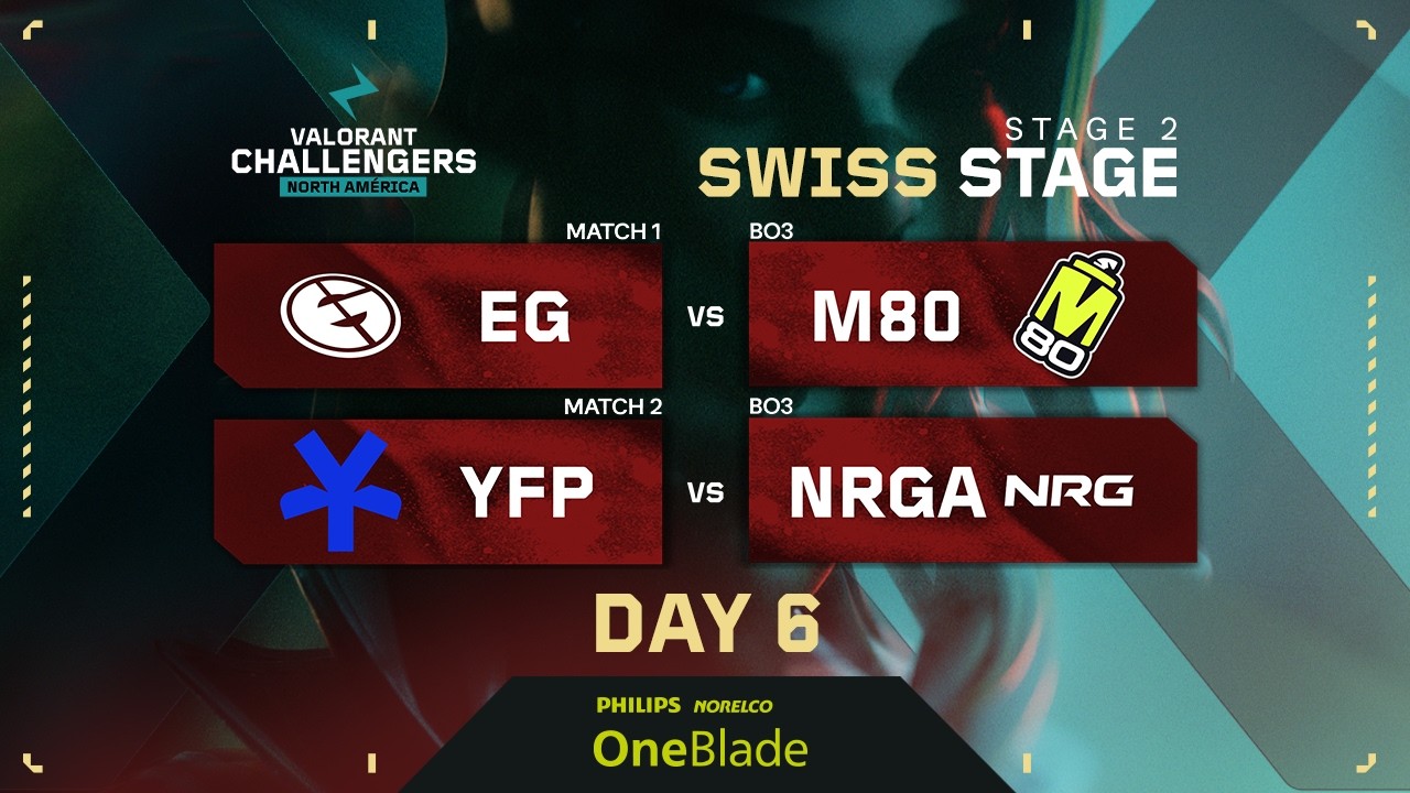 EG vs M80 | YFP vs NRGA | VALORANT Challengers NA | Week 2 Day 2 | A | Swiss Stage 2