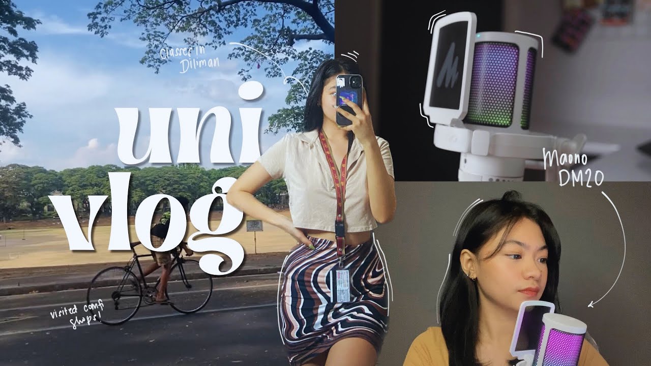uni vlog: a week in UP Diliman - coffee shop, classes, gym  + features Maono GamerwaveDGM20 Mic
