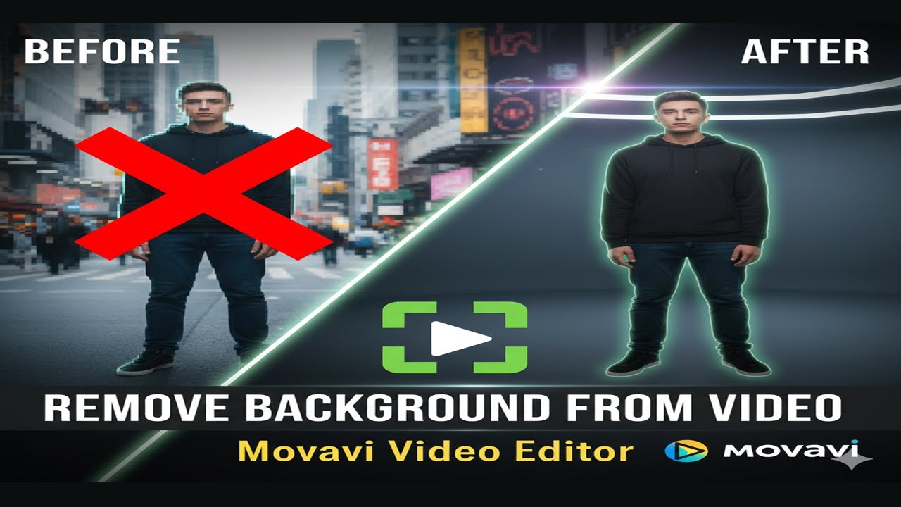 Movavi Video Editor: Remove & Replace Background with AI  (Full Tutorial)