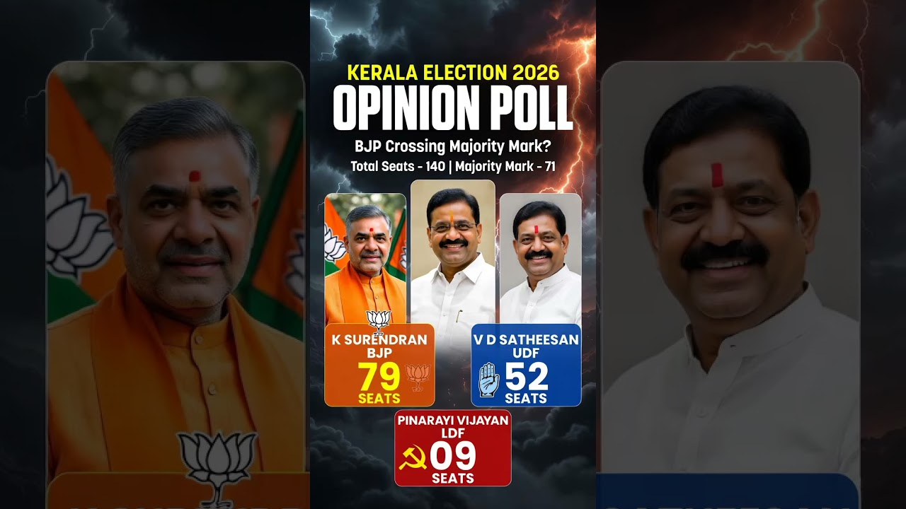 kerala assembly election New opinion poll survey #keralaelection #keralapolitics #bjpkerala #ldf