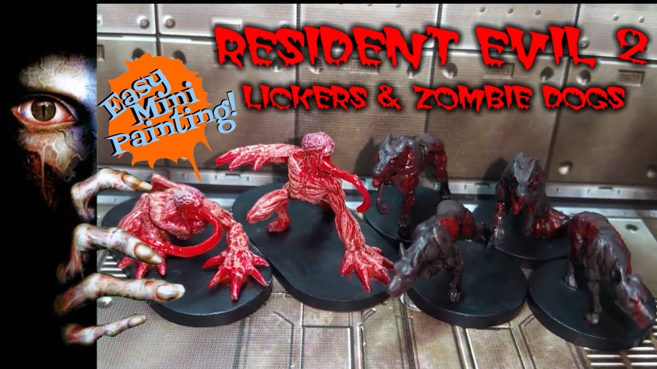 Easy Mini Painting: Lickers & Zombie Dogs (Resident Evil 2 - The Board Game)