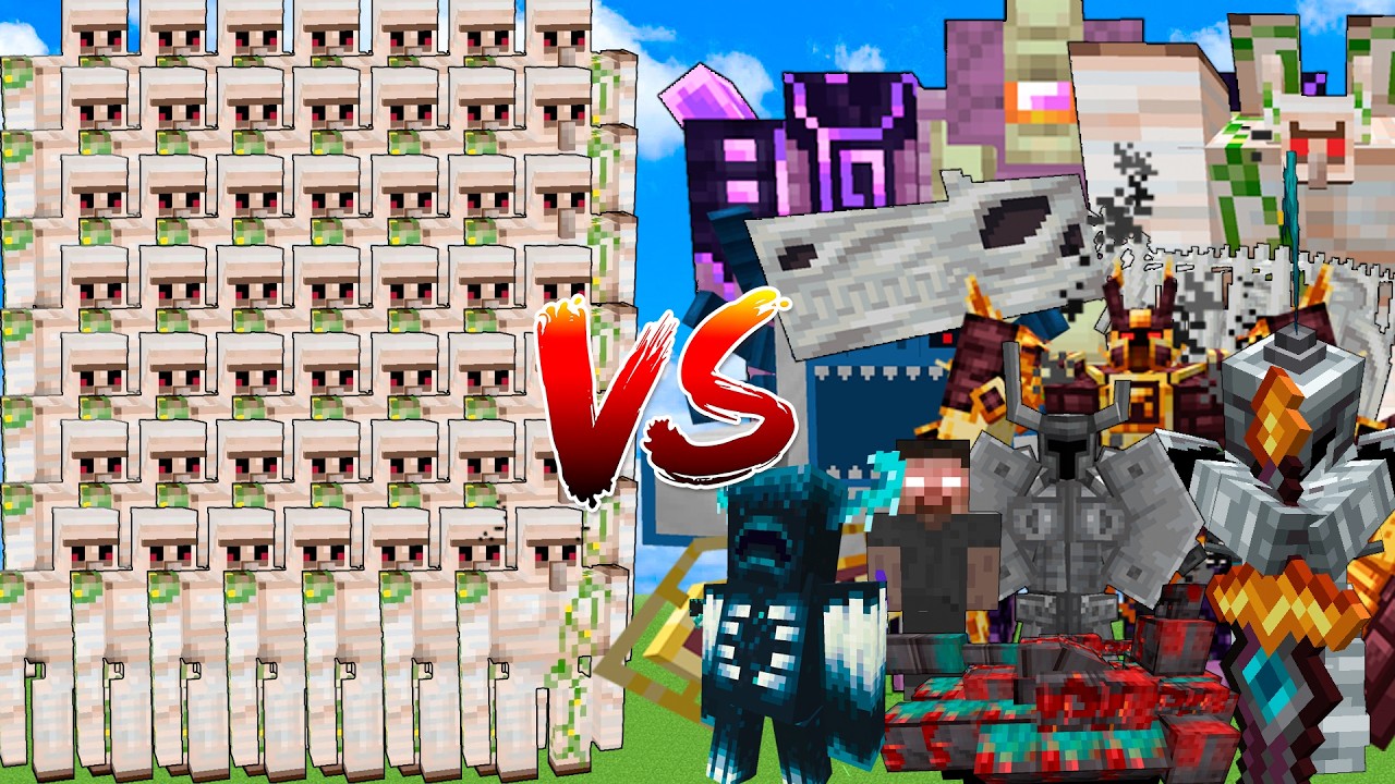 IRON GOLEM ARMY vs BOSS MOBS | Minecraft Mob Battle