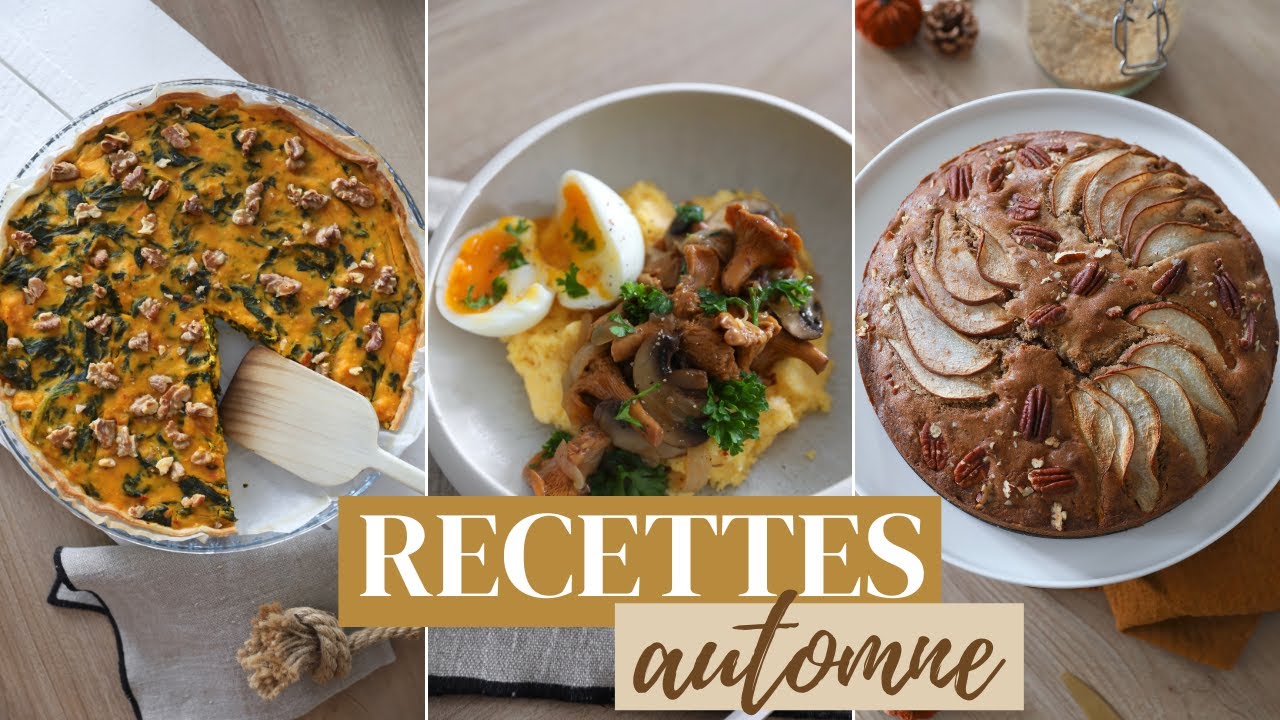 3 RECETTES D'AUTOMNE - Gâteau noix de pécan, polenta crémeuse et tarte courge