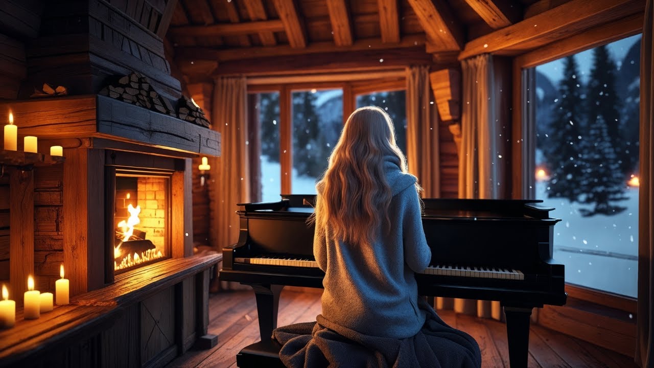 3 Hours of Fireplace Piano — Cozy Winter Music for Sleep, Relaxation & Stress Relief