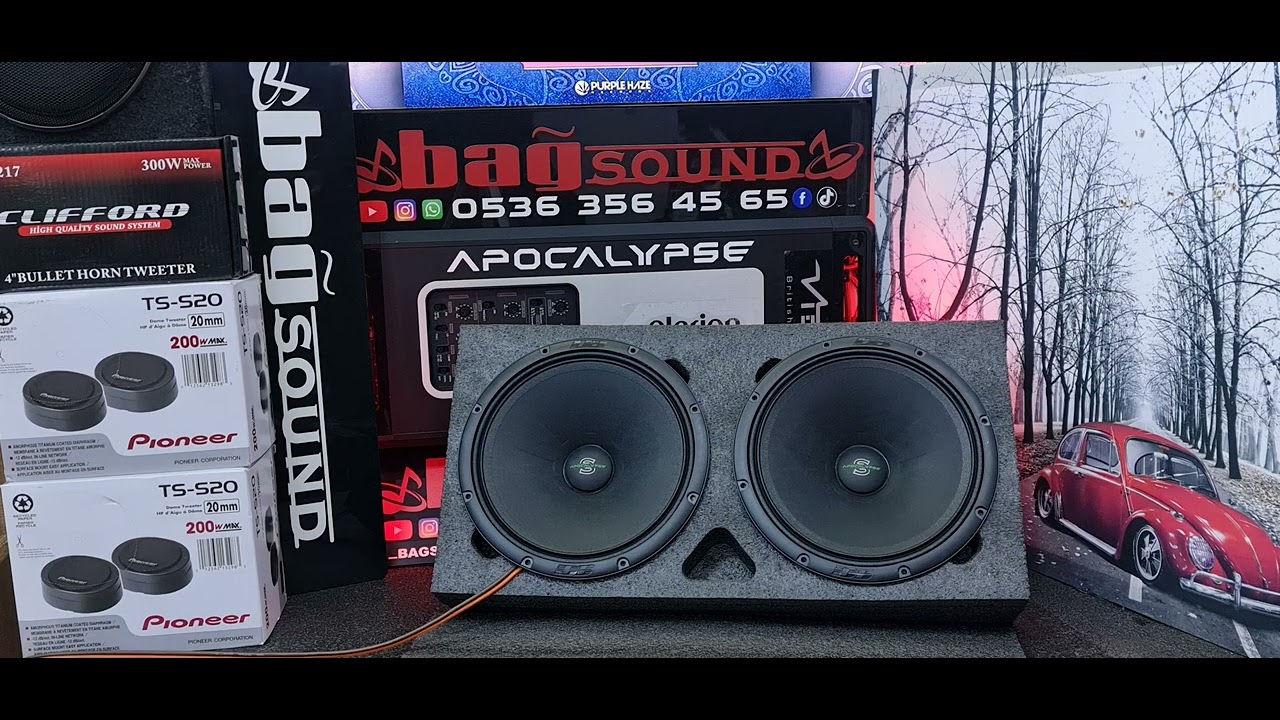 DEAFBONCE APOCALYPSE AP-M81SE 20CM 170RMS 4OHM MİDRANGE KICK VURUŞU TEST BAĞSOUND
