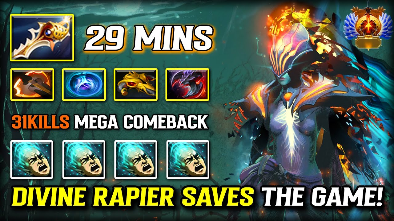 ЭПИЧЕСКОЕ МЕГАКРИПОВОЕ ВОЗВРАЩЕНИЕ Carry Phantom Assassin Rush 29 минут Divine Rapier | Один прыж...