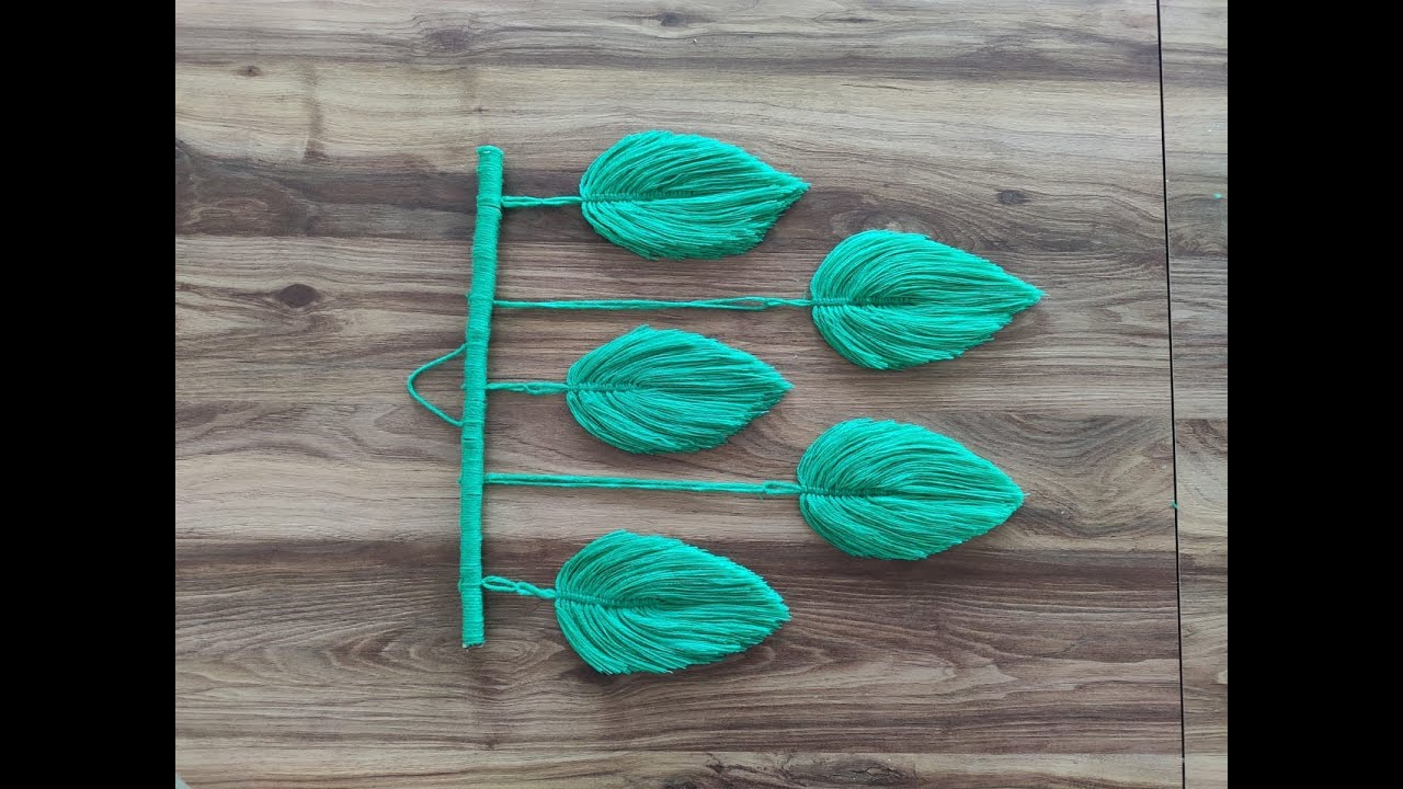 Makrome Tüy Yaprak Yapımı / Makrome Duvar Süsü Yapımı / DIY Macrame Feathers