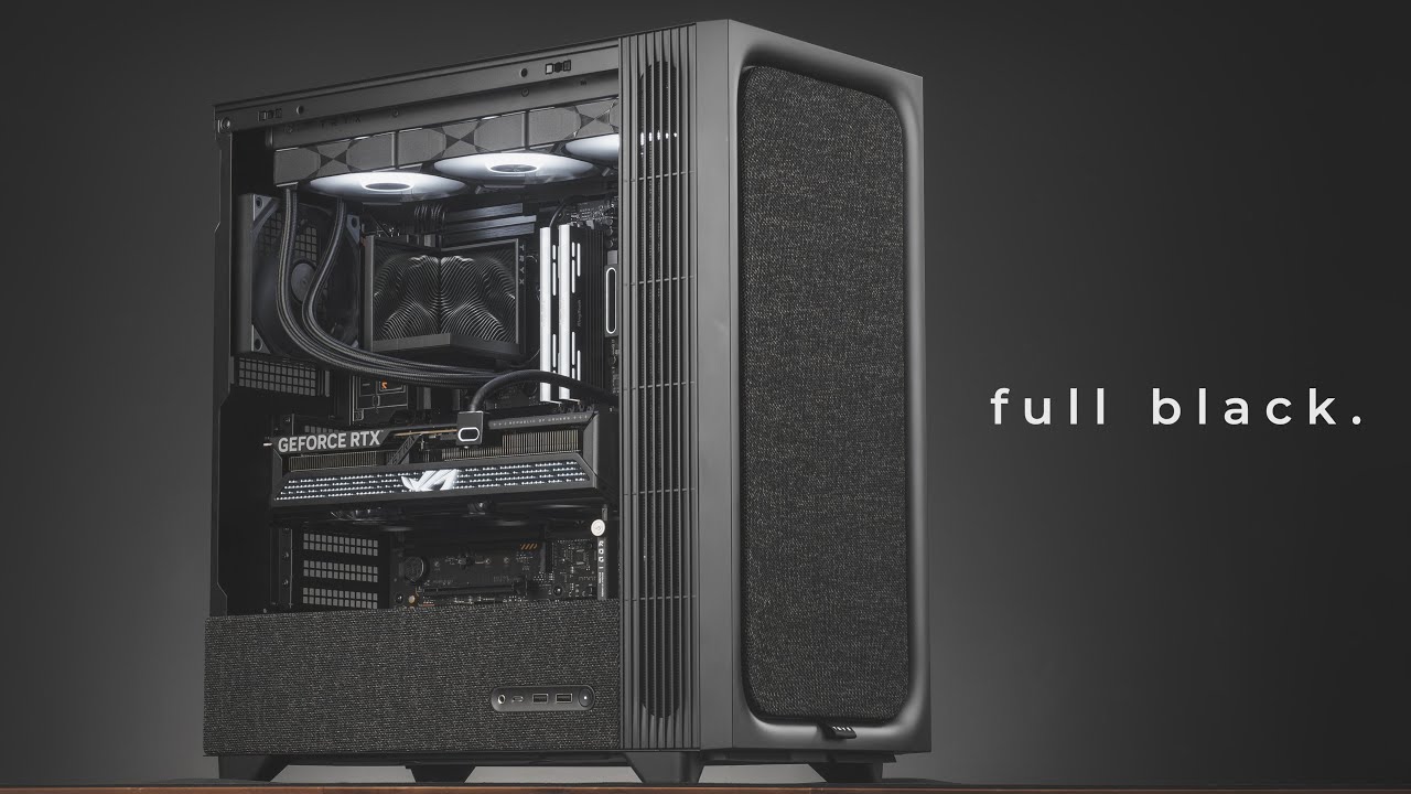 Aesthetic & All Black Gaming PC Build | TRYX Flova F50