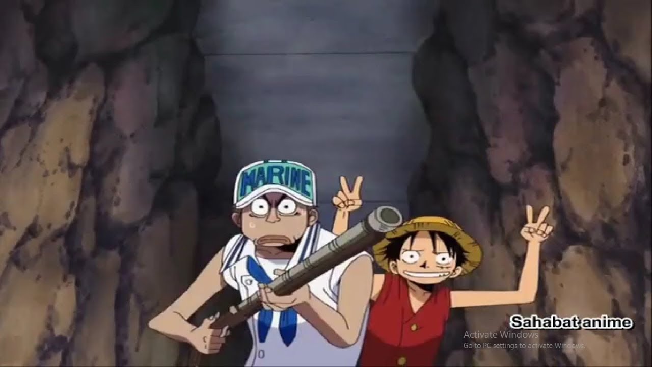 Momen Lucu Luffy Dengan Prajurit Angkatan Laut