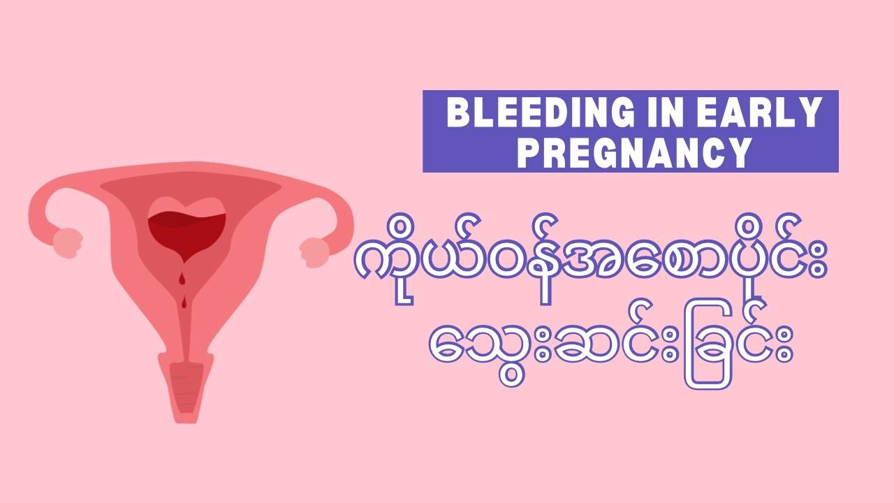 ကိုယ်ဝန်အစောပိုင်းသွေးဆင်းခြင်း#drnoreenblog #pregnant #earlypregancy